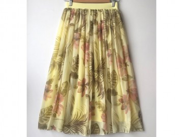 دامن حریر گلدار  قد 75  کد (453)