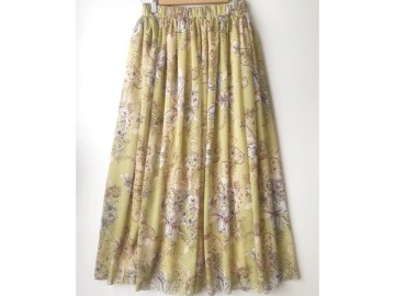 دامن حریر گلدار  قد 90 کد (451)