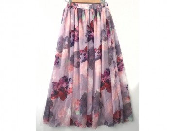 دامن حریر گلدار  قد 90 کد (547)