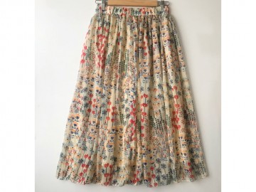 دامن حریر گلدار  قد 75  کد (516)