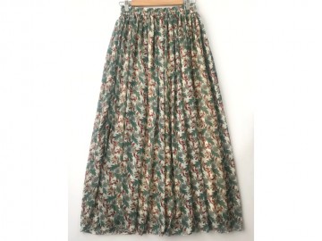 دامن حریر گلدار  قد 90 کد (541)