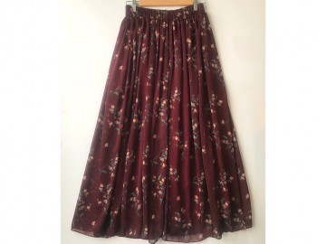 دامن حریر گلدار  قد 90 کد (501)