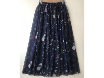 دامن حریر گلدار  قد 90 کد (509)