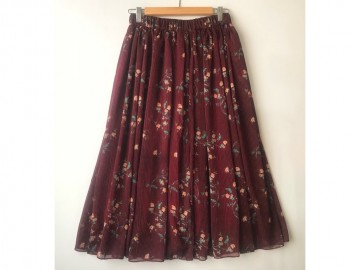 دامن حریر گلدار  قد 75  کد (501)