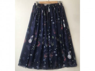 دامن حریر گلدار  قد 75  کد (509)