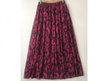 دامن حریر گلدار  قد 90 کد (504)