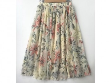 دامن حریر گلدار  قد 75  کد (539)