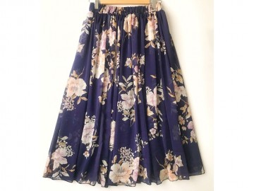 دامن حریر گلدار  قد 75  کد (519)