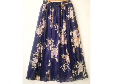 دامن حریر گلدار  قد 90 کد (519)