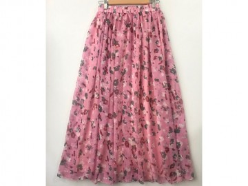 دامن حریر گلدار  قد 90 کد (550)