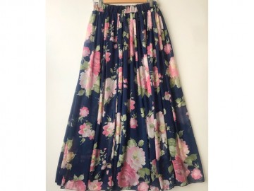 دامن حریر گلدار  قد 90 کد (530)