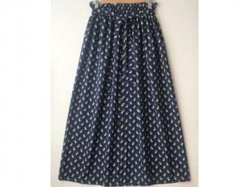 دامن دکمه دار گلدار  قد 90  کد (575)