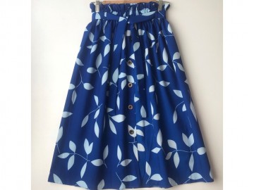 دامن دکمه دار گلدار  قد 75  کد (555)