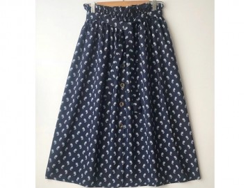 دامن دکمه دار گلدار  قد 75  کد (575)