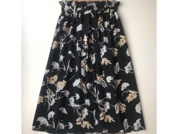 دامن دکمه دار گلدار  قد 75  کد (577)