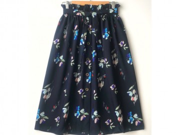 دامن دکمه دار گلدار  قد 75  کد (580)