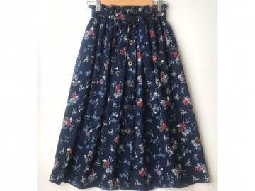 دامن دکمه دار گلدار  قد 75  کد (571)