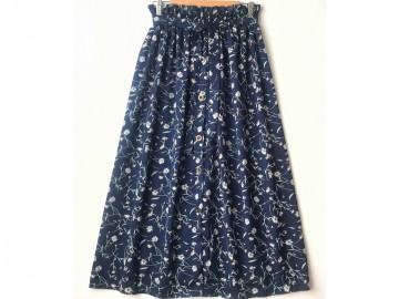 دامن دکمه دار گلدار  قد 90  کد (559)