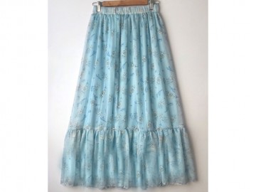 دامن حریر گلدار  قد 90 کد (601)