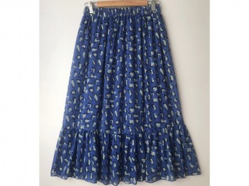 دامن حریر گلدار  قد 75  کد (602)