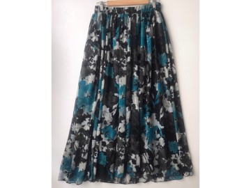 دامن حریر گلدار  قد 90 کد (644)