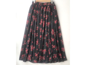 دامن حریر گلدار  قد 90 کد (650)