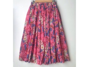 دامن حریر گلدار  قد 75  کد (645)