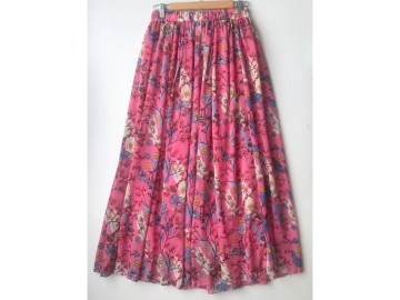 دامن حریر گلدار  قد 90 کد (645)