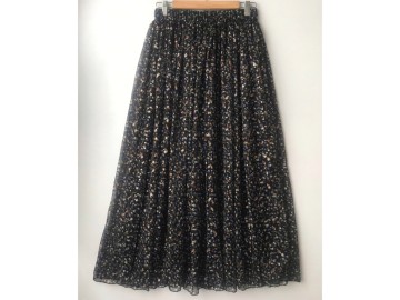 دامن حریر گلدار  قد 90 کد (640)