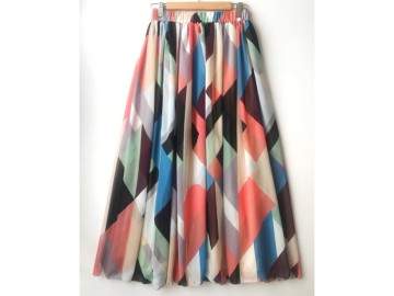 دامن حریر گلدار  قد 90 کد (628)