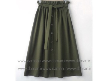 دامن جلو دکمه سبز قد 75