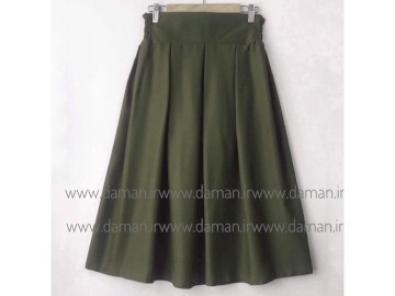 دامن پیلی دار  سبز قد 90