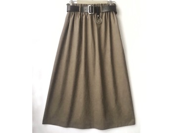 دامن میکرو نسکافه ای با کمربند قد 90