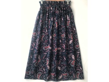 دامن دکمه دار گلدار  قد 90  کد (656)