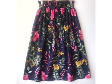 دامن دکمه دار گلدار  قد 75  کد (657)