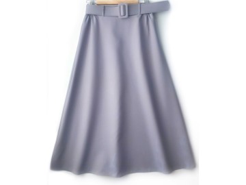 دامن  فون با  کمربند طوسی روشن قد 90 كد (m)