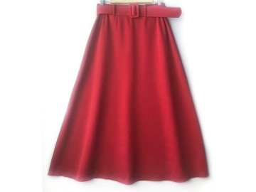 دامن  کلوش با  کمربند قرمز قد 90