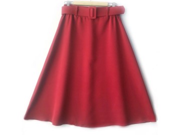 دامن  فون با  کمربند قرمز قد 75 كد (m)