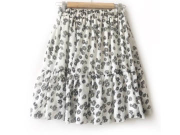 دامن حریر گلدار  قد 55  کد (210)