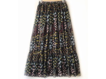 دامن حریر گلدار  قد 90 کد (313)