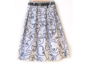 دامن پیلی  با کمربند کد  ( 007 )  قد 75