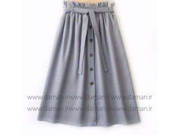 دامن جلو دکمه طوسی روشن كد (s)قد 75