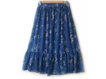 دامن حریر گلدار  قد 75  کد (603)