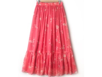 دامن حریر گلدار  قد 90 کد (604)