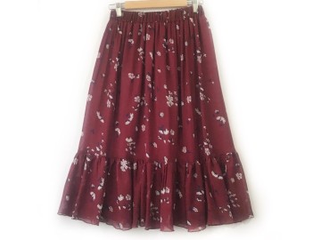 دامن حریر گلدار  قد 75  کد (620)