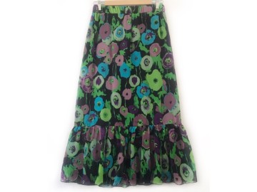 دامن حریر گلدار  قد 90 کد (618)