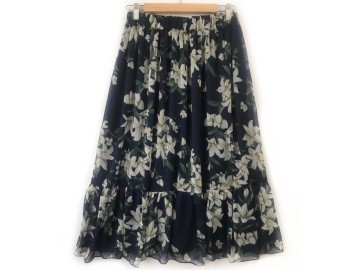 دامن حریر گلدار  قد 75  کد (612)