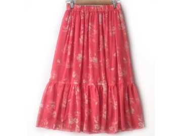 دامن حریر گلدار  قد 75  کد (604)