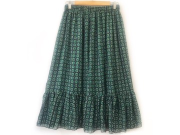 دامن حریر گلدار  قد 75  کد (611)