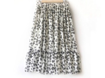 دامن حریر گلدار  قد 75  کد (210)